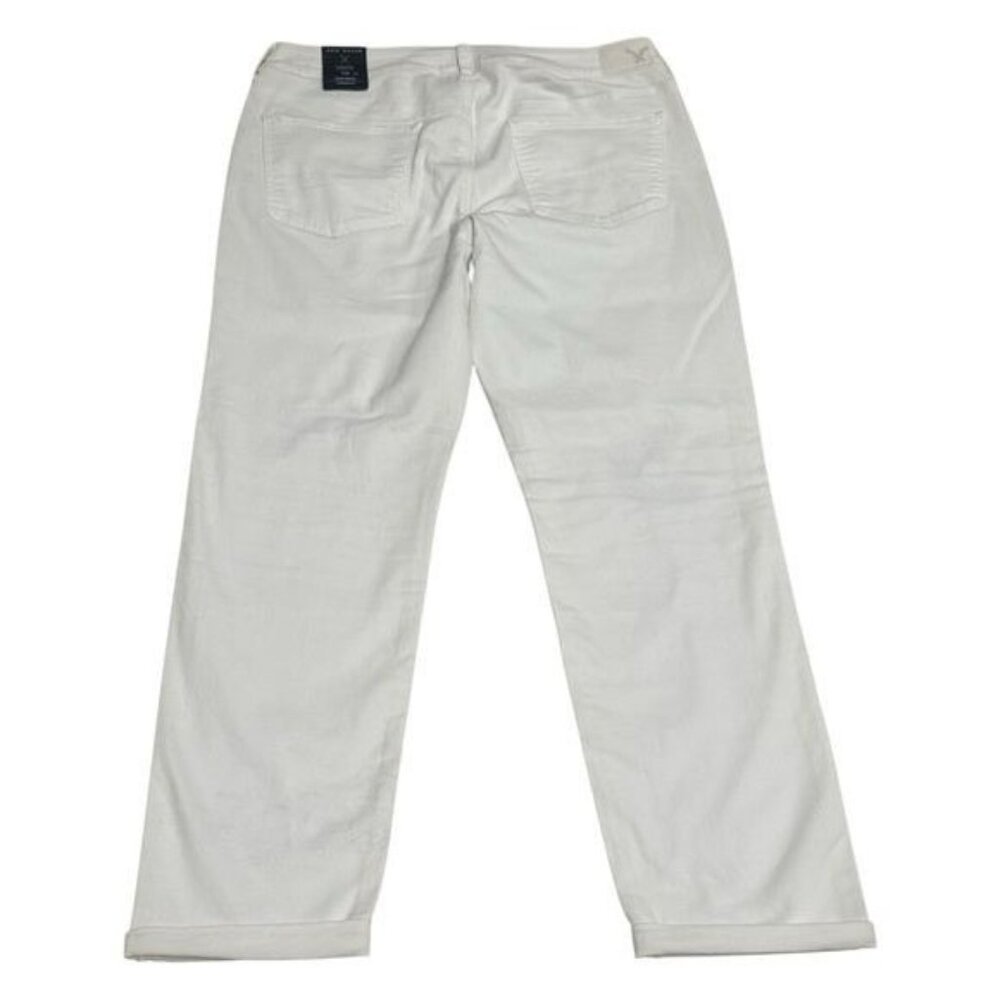 NEW American Eagle Tomgirl Super Stretch White Distressed Jeans Capsule 10 Long - Picture 4 of 10